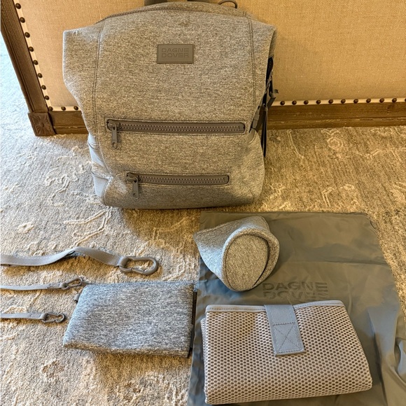 DAGNE DOVER LARGE INDI NEOPRENE DIAPER BACKPACK - HEATHER GREY - Picture 8 of 8